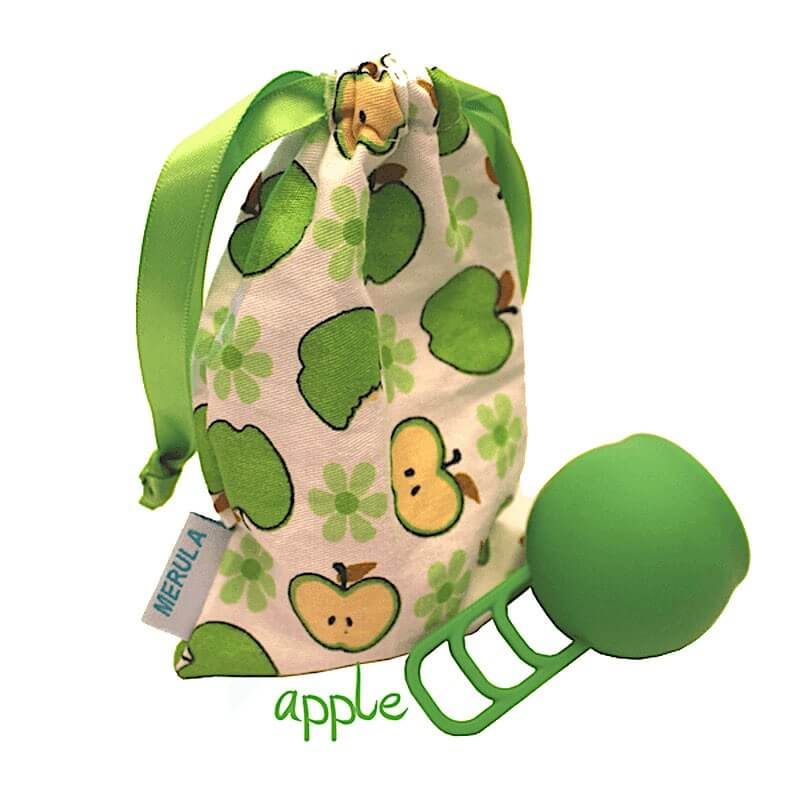 merula cup menstruationstasse apfel